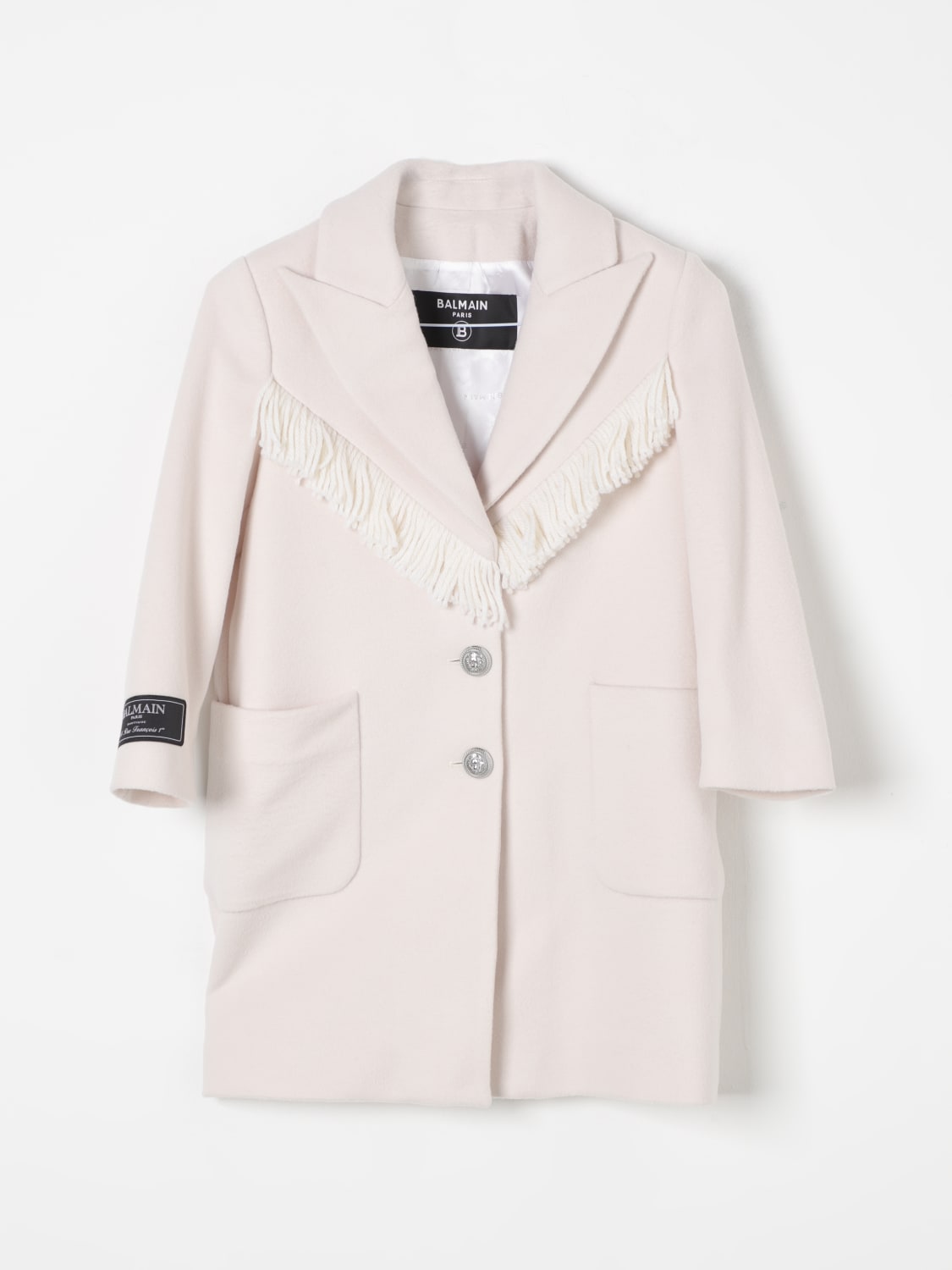 BALMAIN MANTEAU: Manteau enfant Balmain, Jaune Crème - Img 1