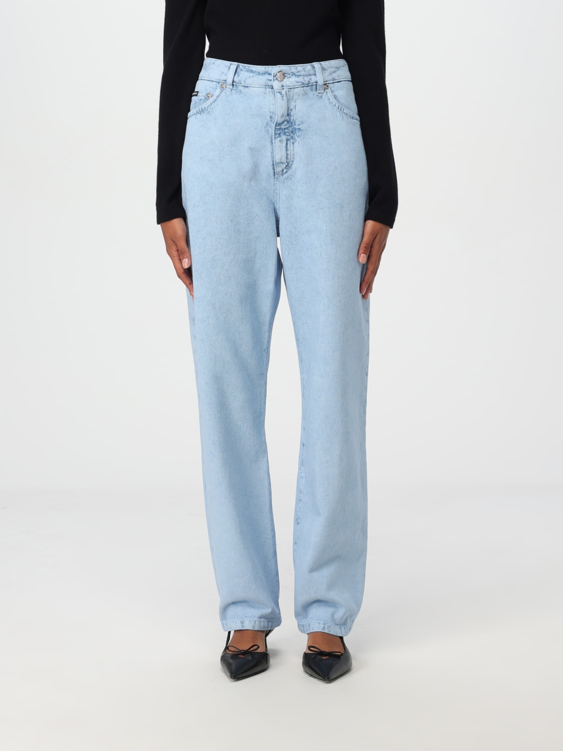 DOLCE & GABBANA JEANS: Jeans femme Dolce & Gabbana, Bleu Azur - Img 1