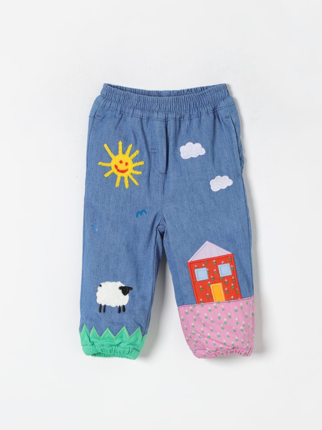 STELLA MCCARTNEY KIDS PANTS: Pants kids Stella McCartney Kids, Gnawed Blue - Img 1