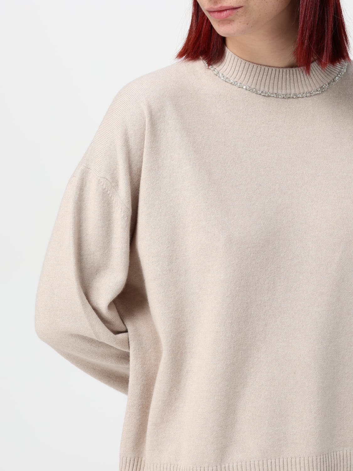 FABIANA FILIPPI SWEATER: Sweater woman Fabiana Filippi, Beige - Img 3