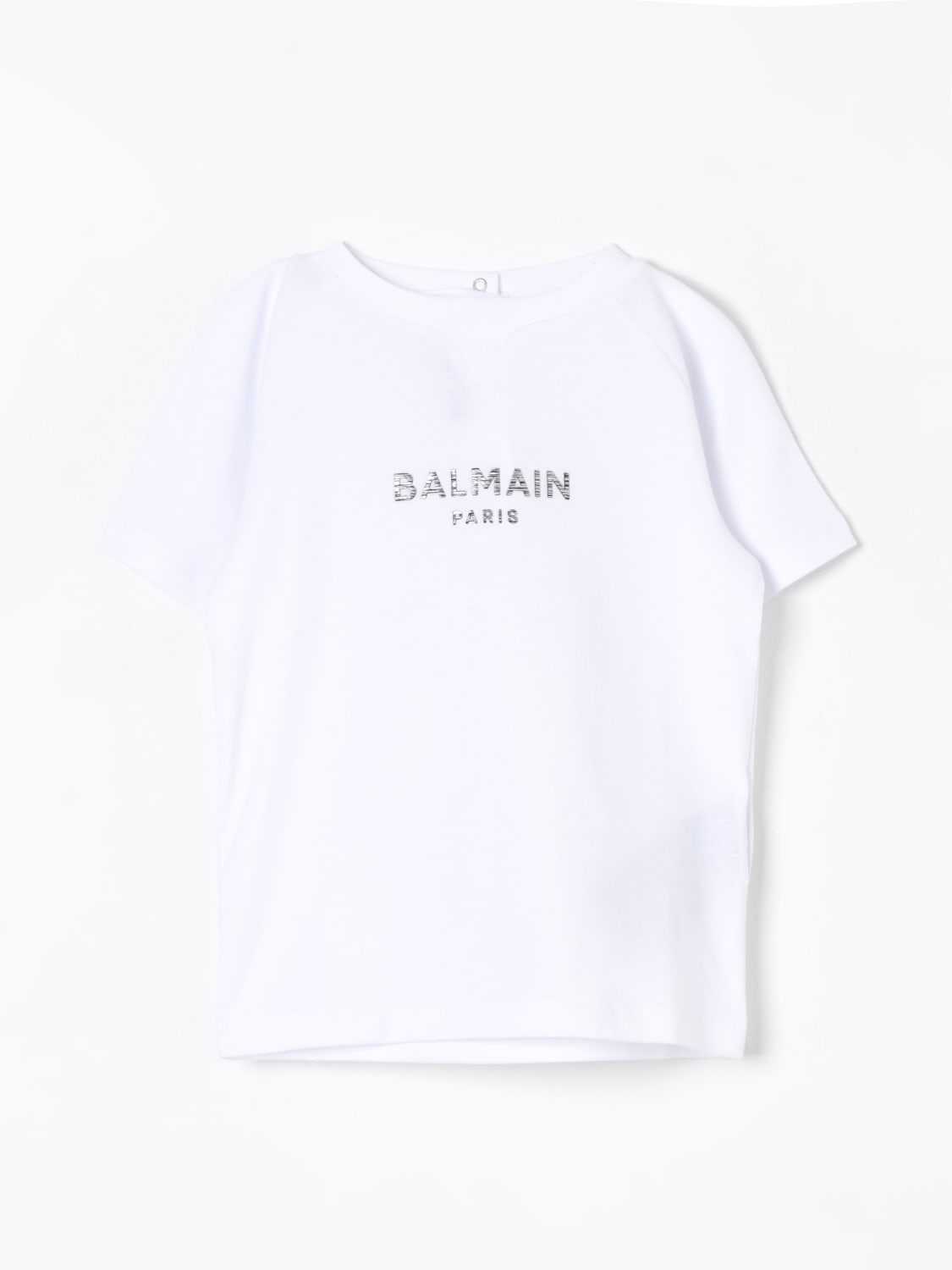 BALMAIN T-SHIRT: T-shirt con logo Balmain, Bianco - Img 1