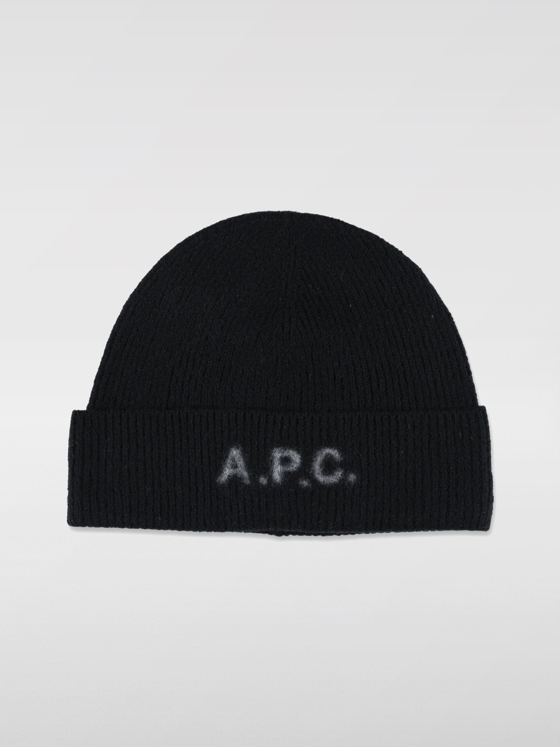 A.P.C. CAPPELLO: Cappello A.P.C. in lana merino a coste , Nero - Img 1