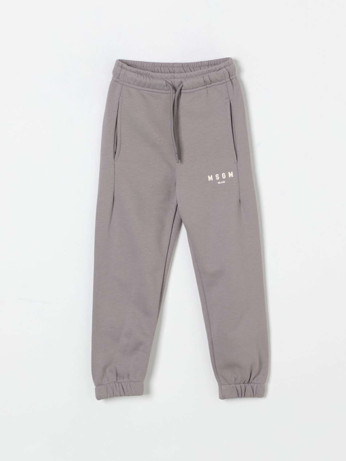 MSGM KIDS PANTALONE: Joggers MSGM Kids in cotone con logo , Marrone - Img 1