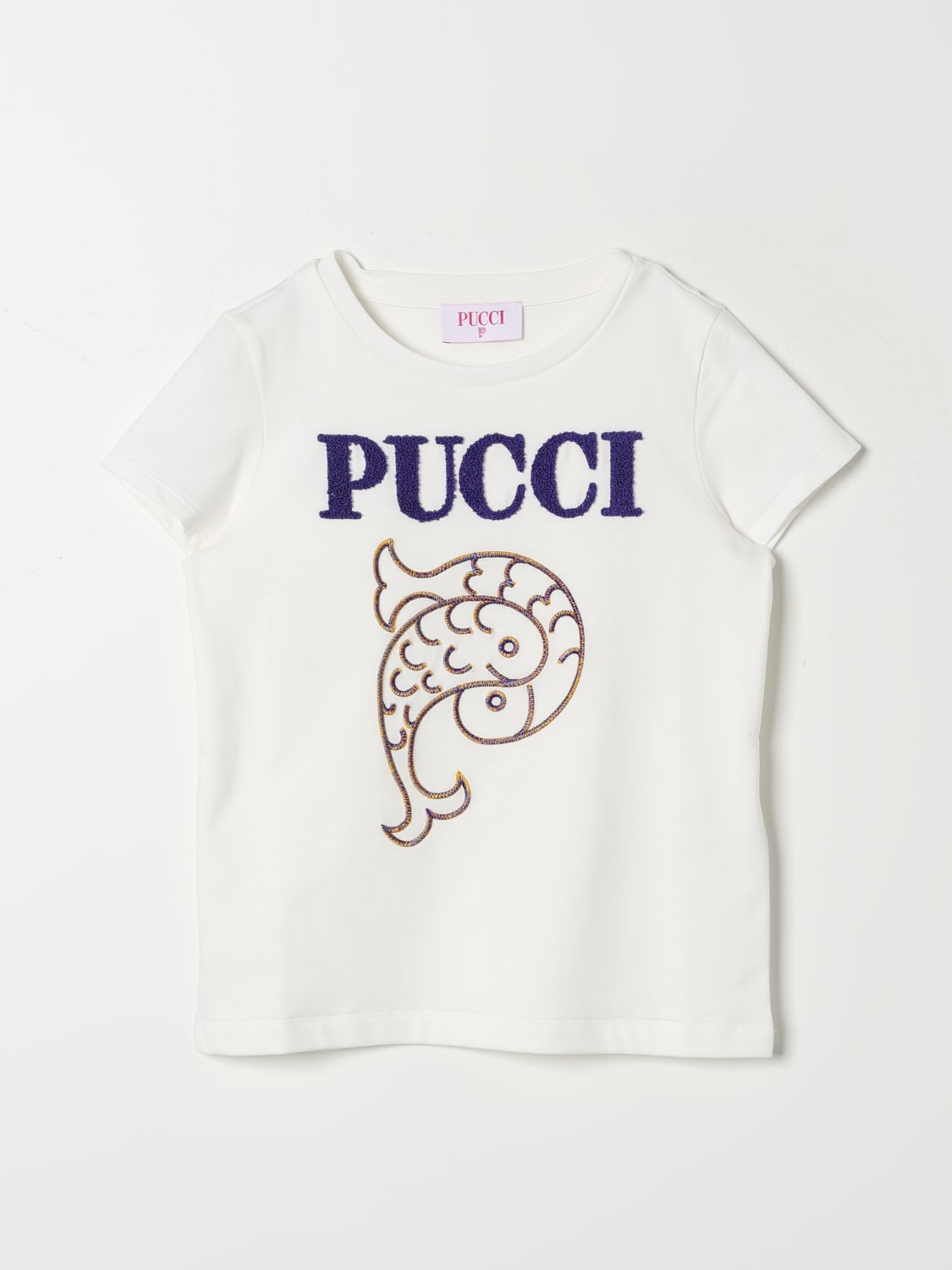 PUCCI T-SHIRT: T-shirt kids Pucci, Beige - Img 1