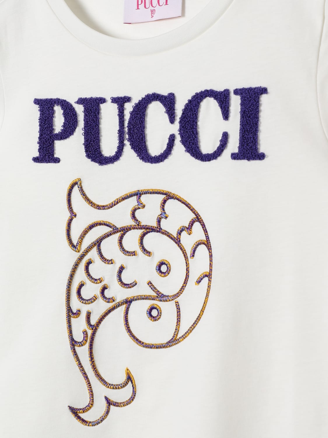 PUCCI T-SHIRT: T-shirt kids Pucci, Beige - Img 3