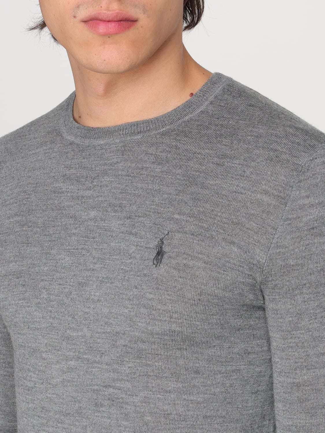 POLO RALPH LAUREN SWEATER: Sweater men Polo Ralph Lauren, Grey - Img 3