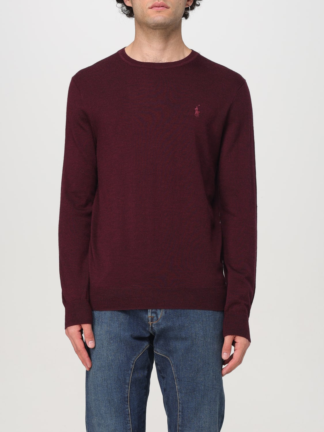 POLO RALPH LAUREN SWEATER: Sweater men Polo Ralph Lauren, Burgundy - Img 1