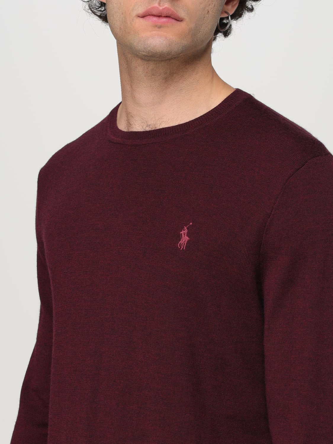 POLO RALPH LAUREN SWEATER: Sweater men Polo Ralph Lauren, Burgundy - Img 3