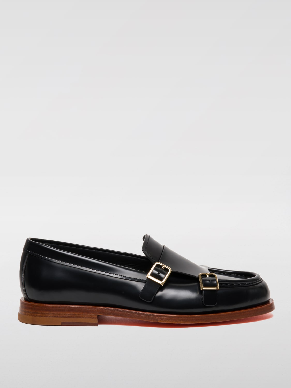 Giglio Monk Strap Santoni in pelle spazzolata