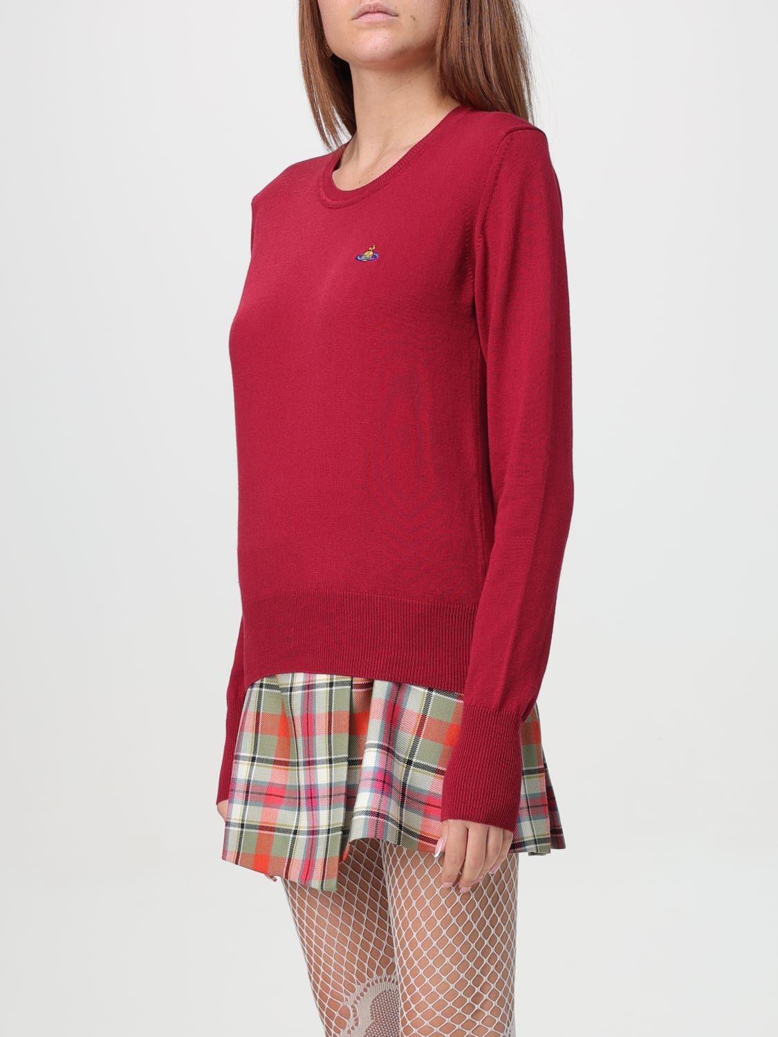 VIVIENNE WESTWOOD MAGLIA: Maglia a girocollo Vivienne Westwood, Bordeaux - Img 4