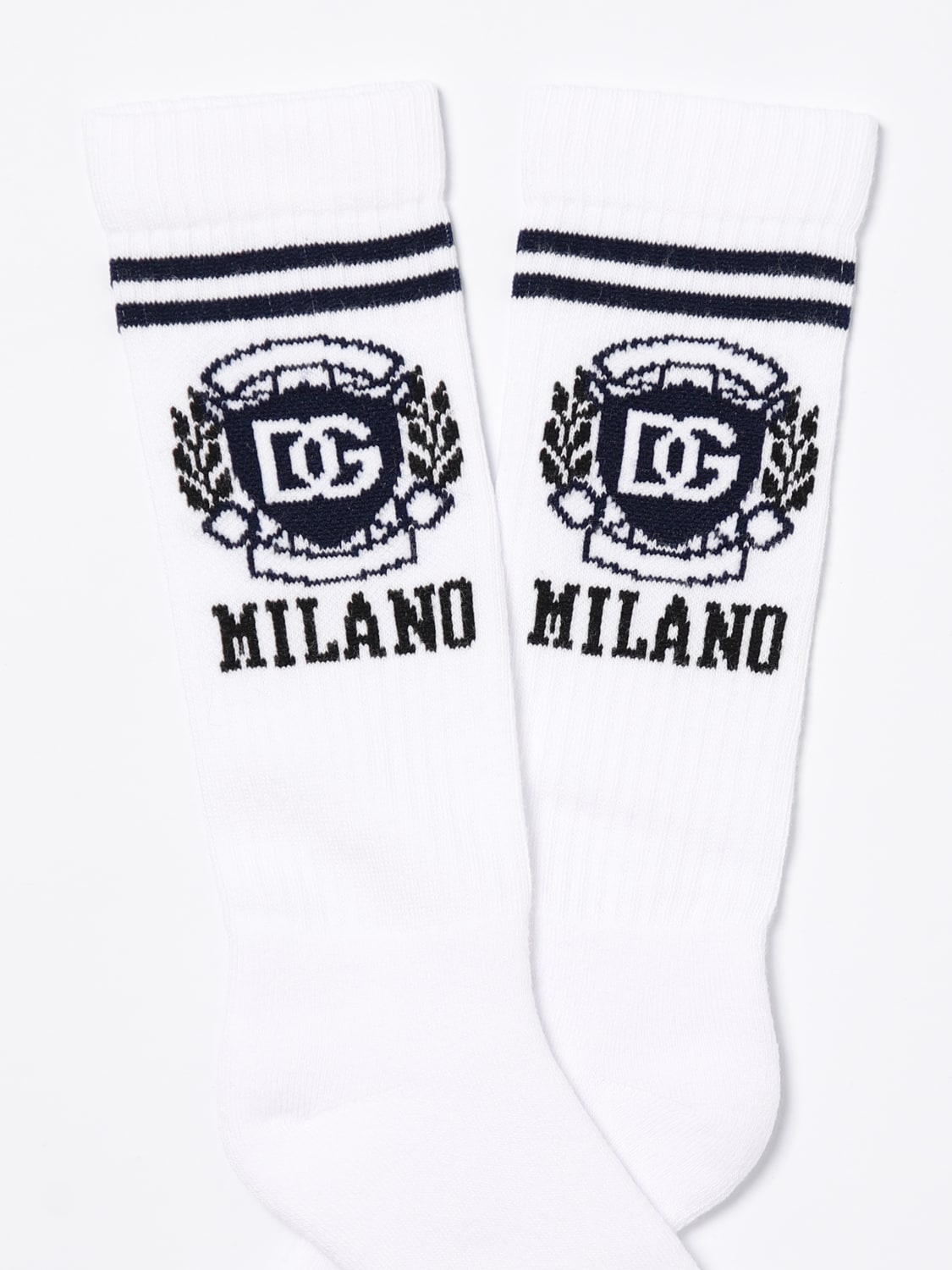 DOLCE & GABBANA SOCKS: Socks kids Dolce & Gabbana, White - Img 2