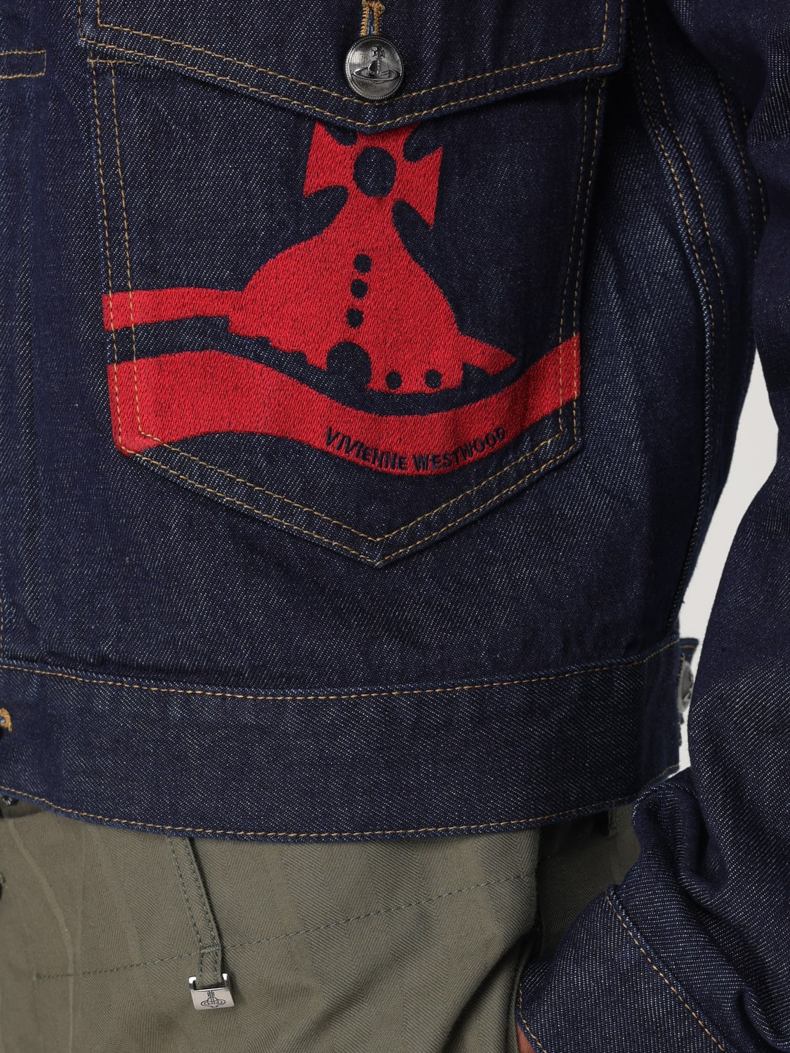 VIVIENNE WESTWOOD: denim jacket - Blue | Vivienne Westwood