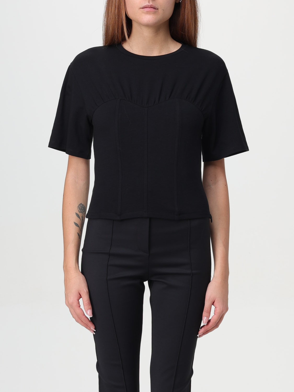 PATRIZIA PEPE T-SHIRT: T-shirt woman Patrizia Pepe, Black - Img 1