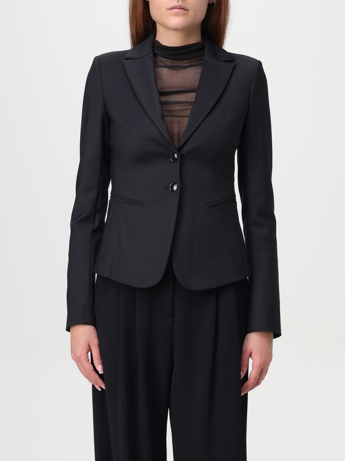 PATRIZIA PEPE BLAZER: Blazer Patrizia Pepe in misto cotone , Nero - Img 1