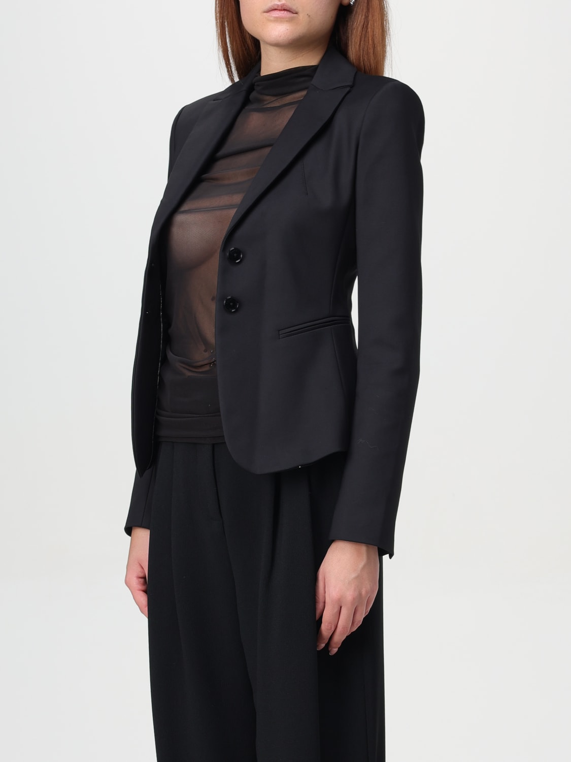 PATRIZIA PEPE BLAZER: Blazer Patrizia Pepe in misto cotone , Nero - Img 3