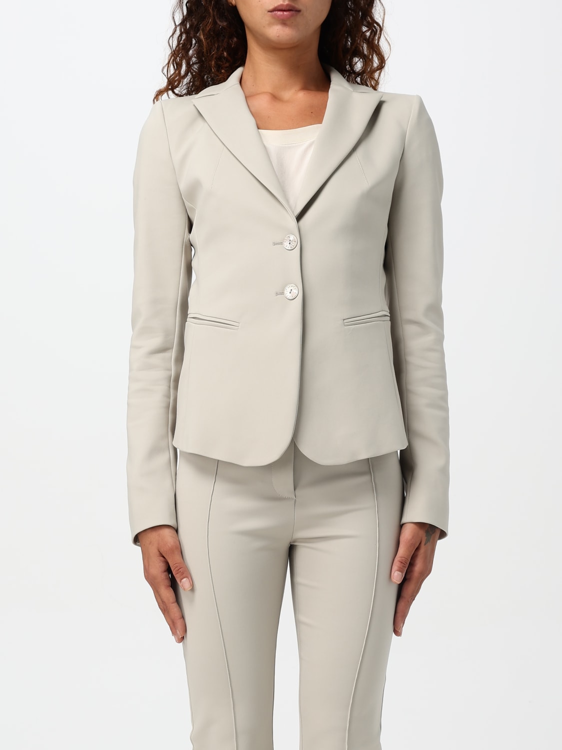 PATRIZIA PEPE BLAZER: Blazer Patrizia Pepe in misto cotone , Grigio - Img 1