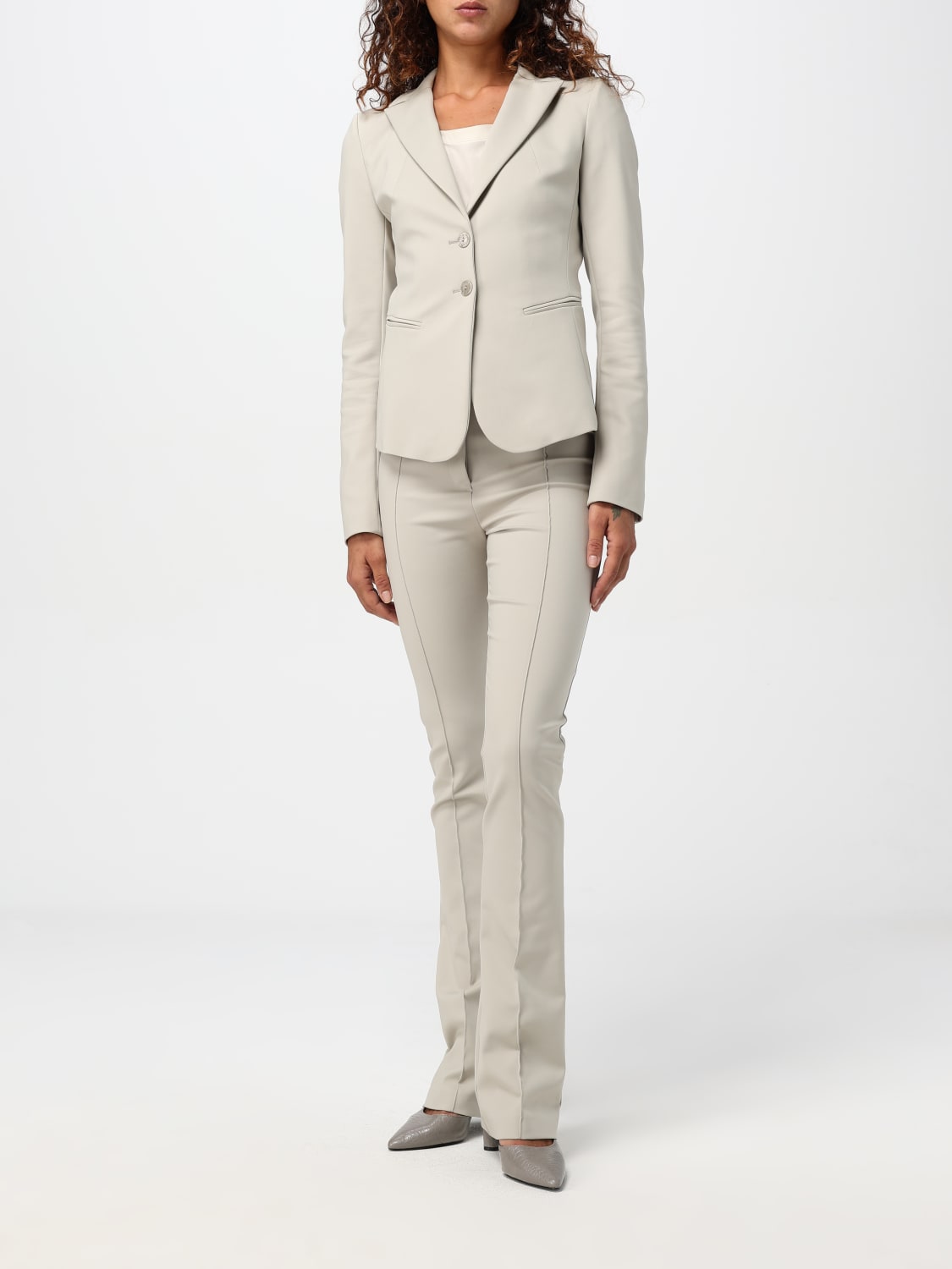 PATRIZIA PEPE BLAZER: Blazer Patrizia Pepe in misto cotone , Grigio - Img 2