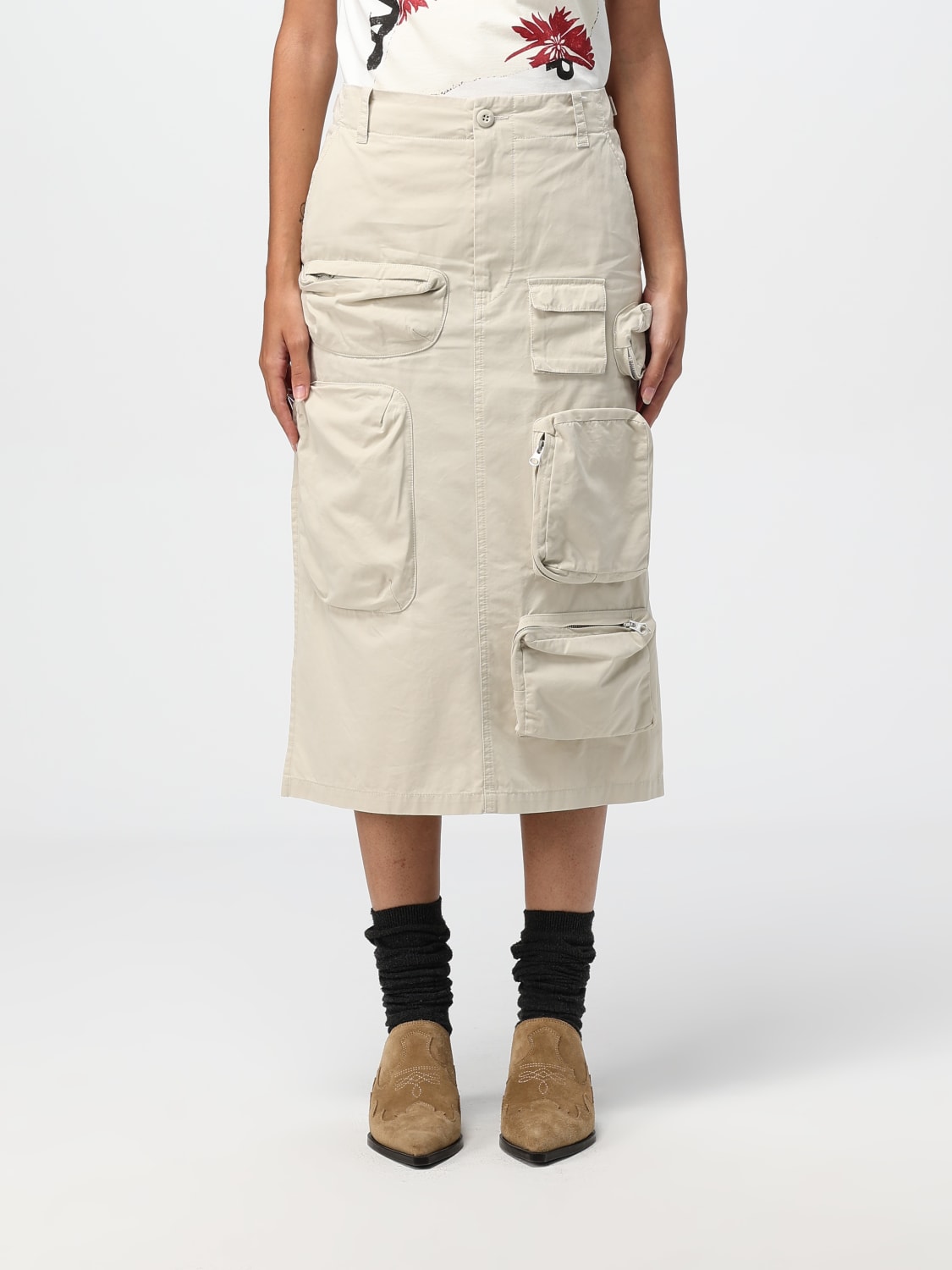 MM6 MAISON MARGIELA SKIRT: Skirt woman Mm6 Maison Margiela, Beige - Img 1