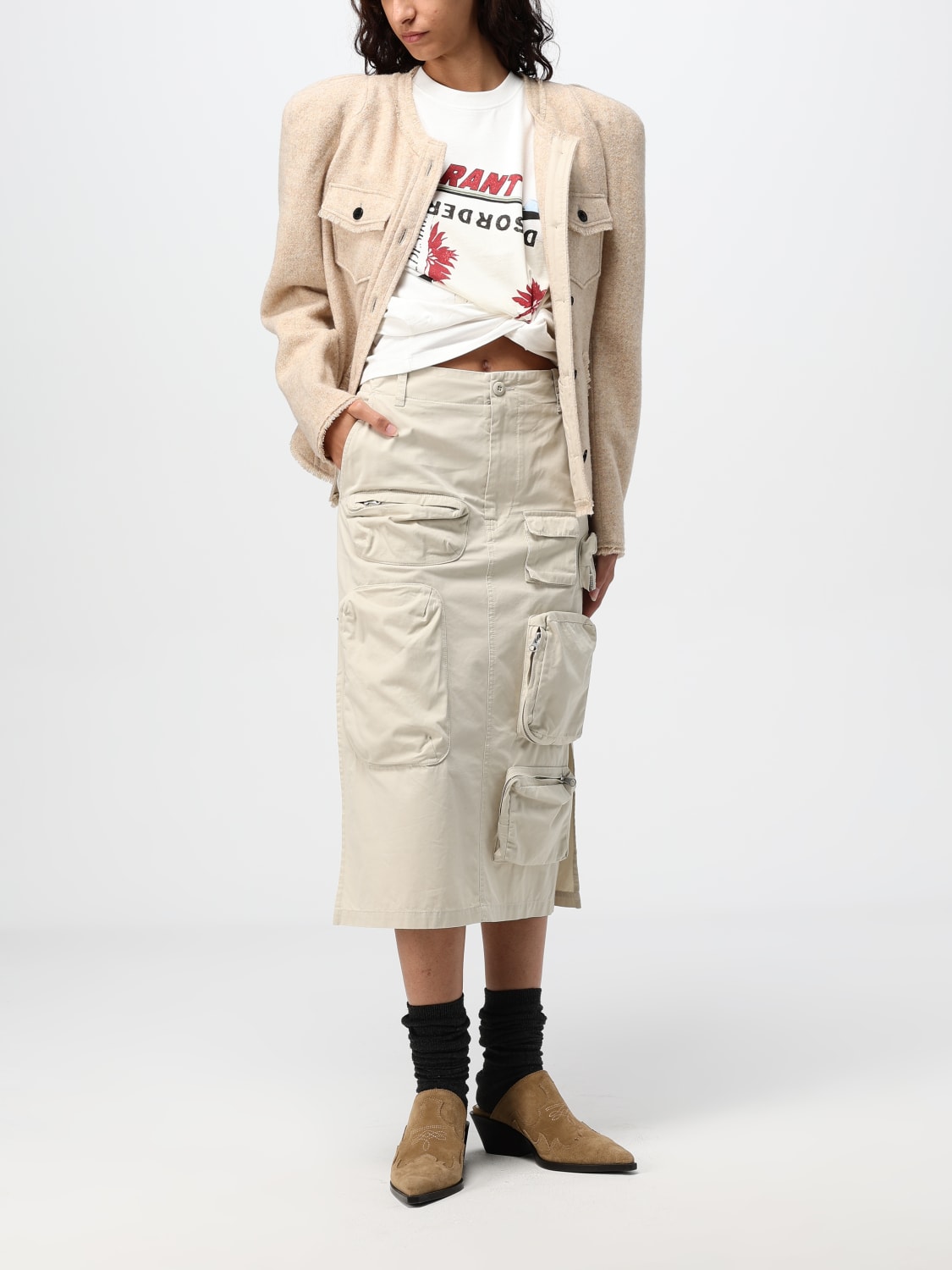 MM6 MAISON MARGIELA SKIRT: Skirt woman Mm6 Maison Margiela, Beige - Img 2