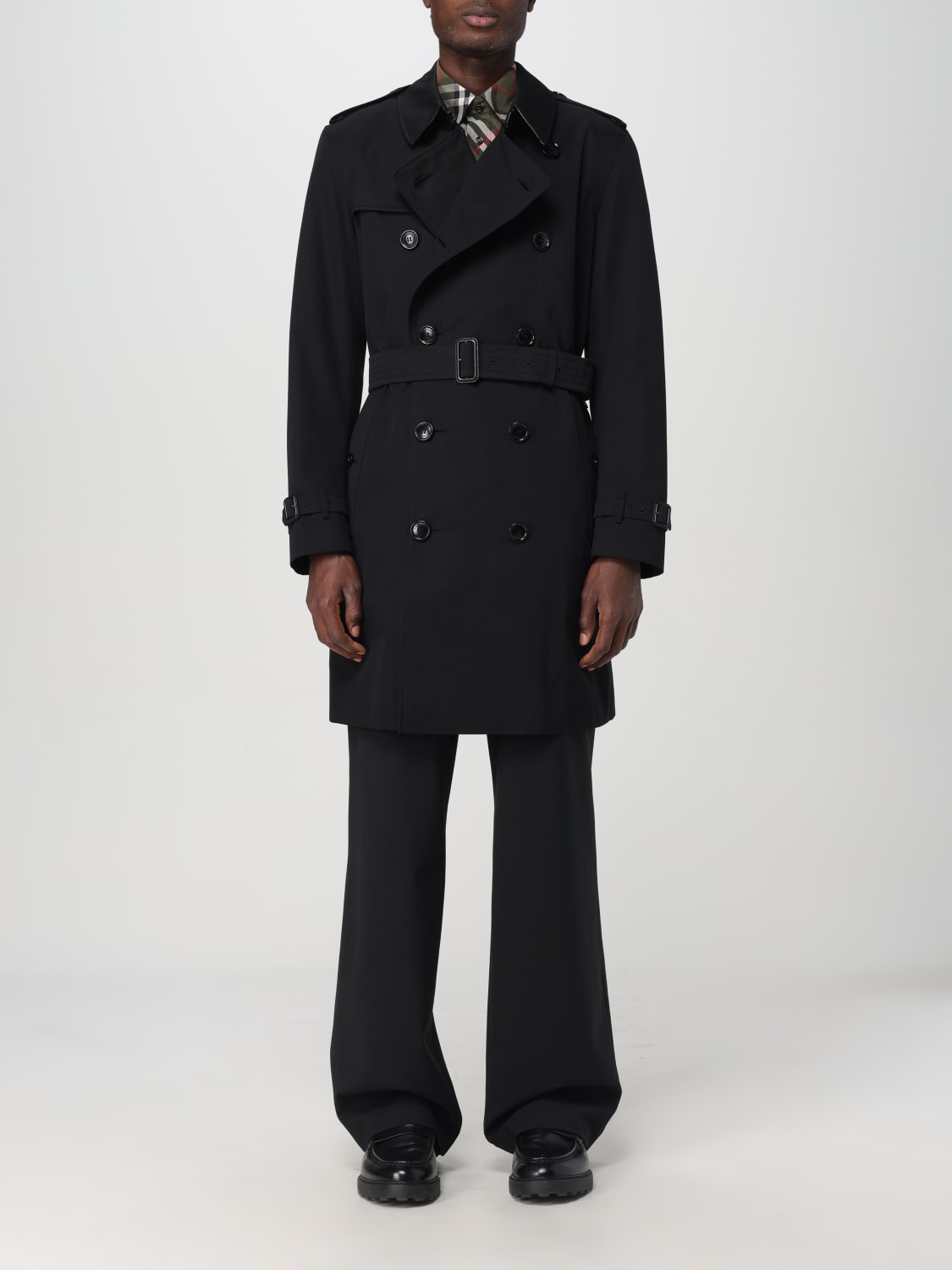 BURBERRY TRENCH COAT: Burberry men's trench coat, Black - Img 1