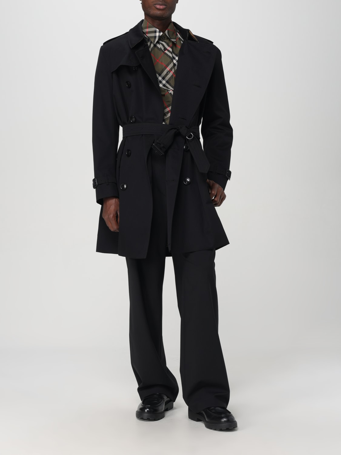 BURBERRY TRENCH COAT: Burberry men's trench coat, Black - Img 2