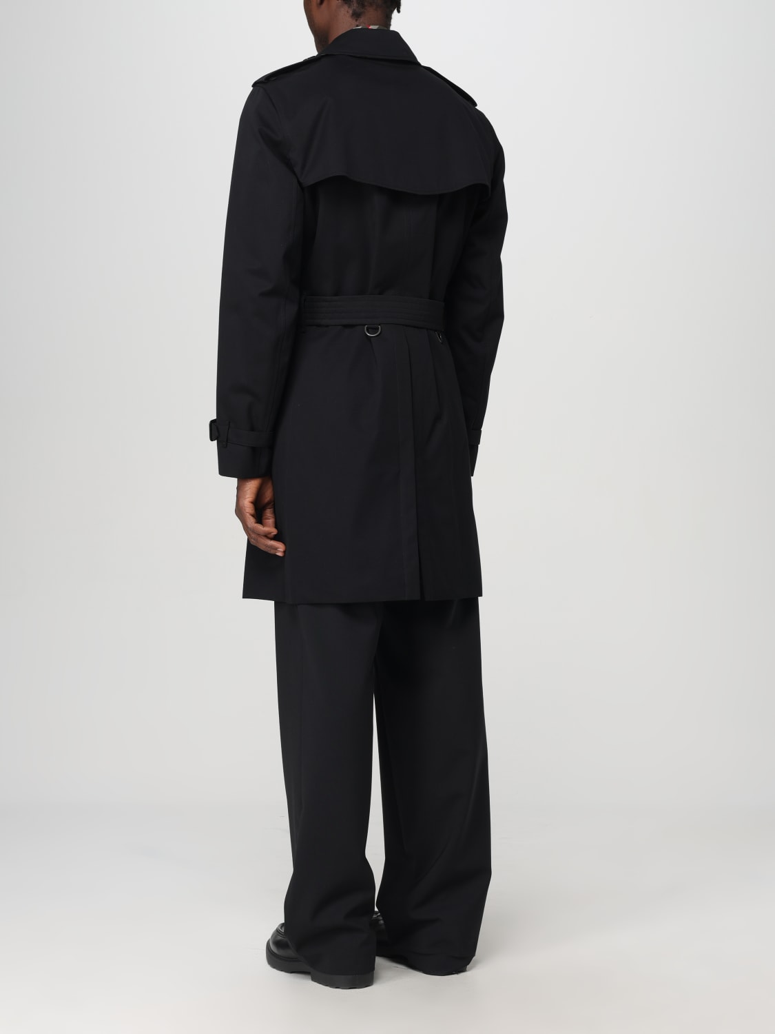 BURBERRY TRENCH COAT: Burberry men's trench coat, Black - Img 3