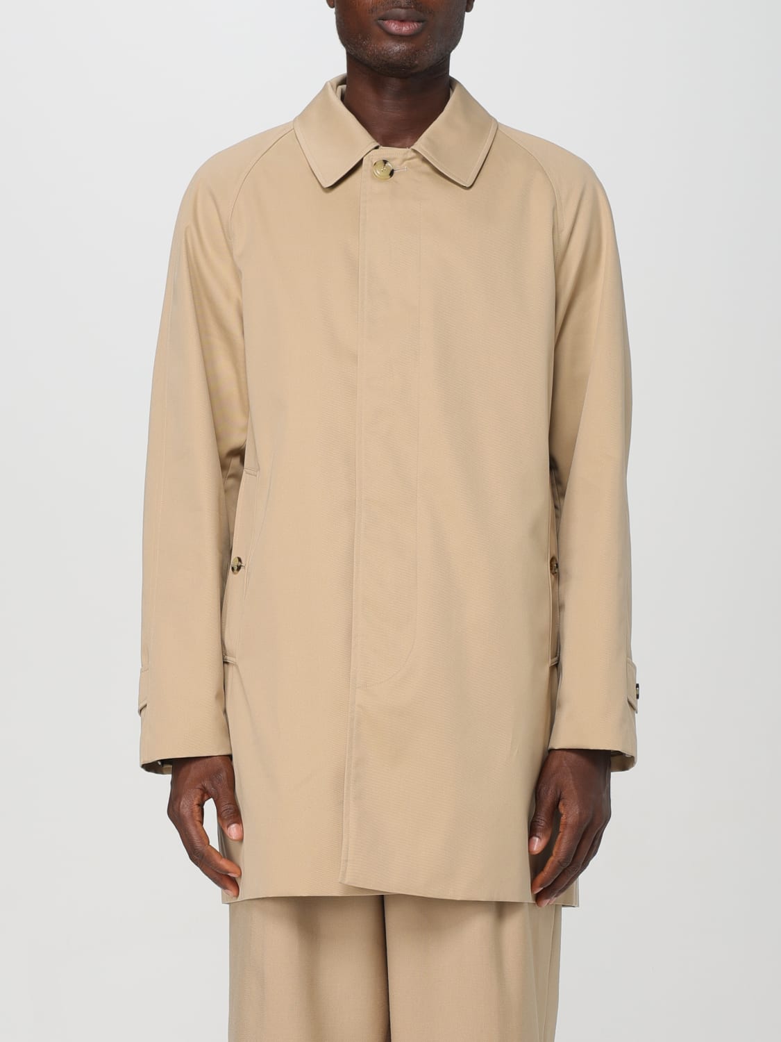 BURBERRY TRENCH COAT: Coat men Burberry, Honey - Img 1