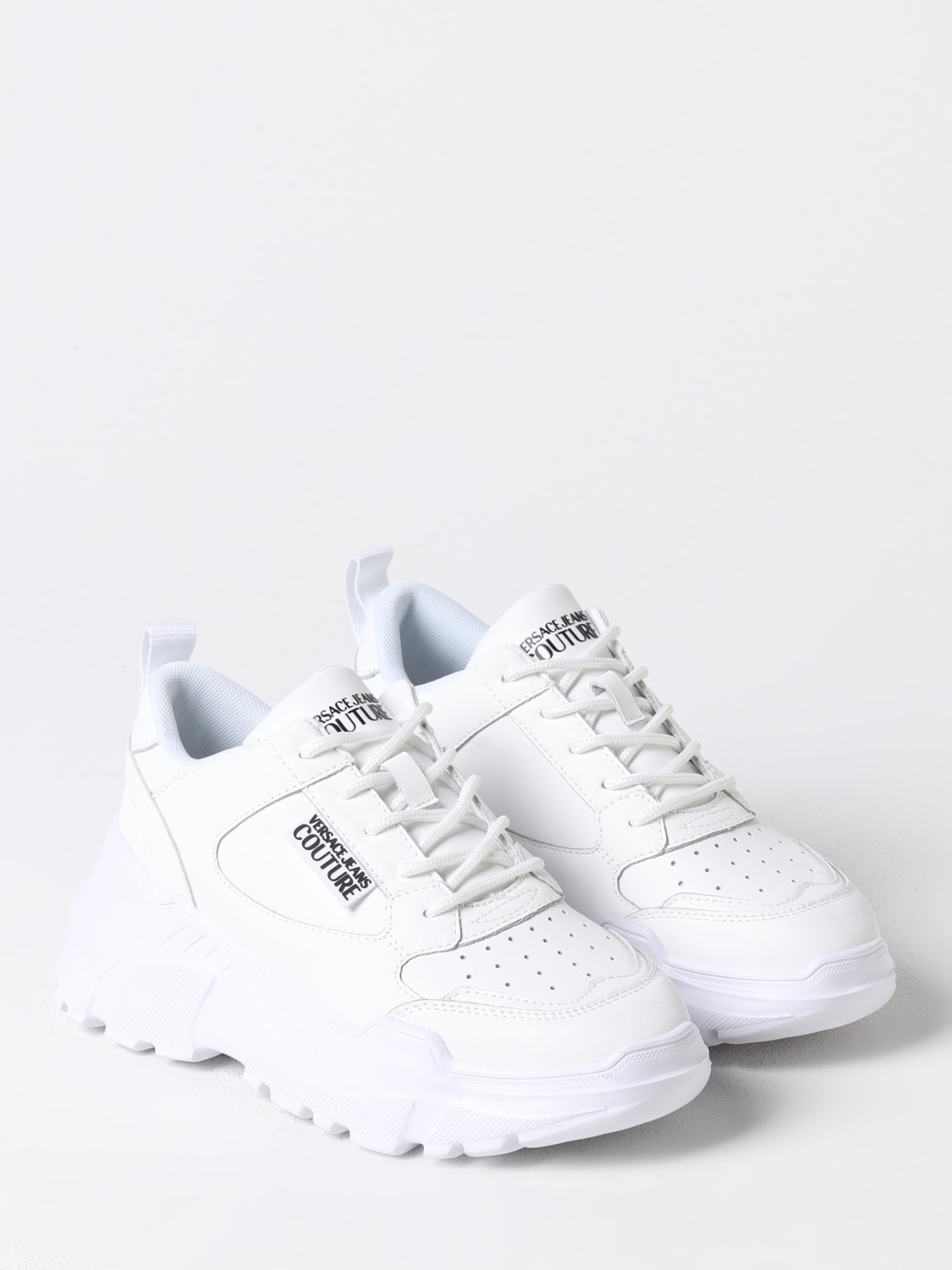 VERSACE JEANS COUTURE SNEAKERS: Sneakers Versace Jeans Couture in pelle sintetica , Bianco - Img 2