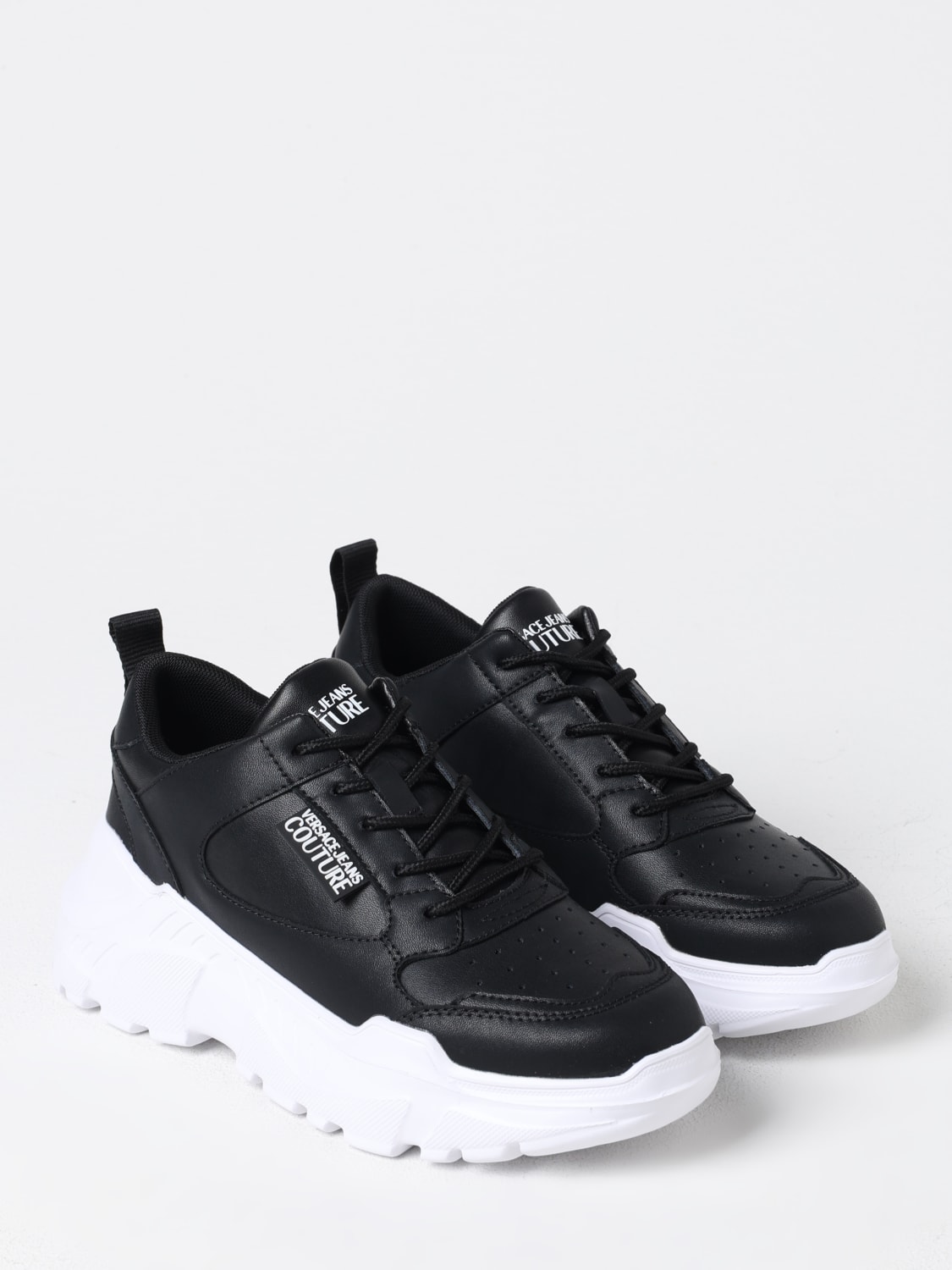 VERSACE JEANS COUTURE SNEAKERS: Sneakers Versace Jeans Couture in pelle sintetica , Nero - Img 2