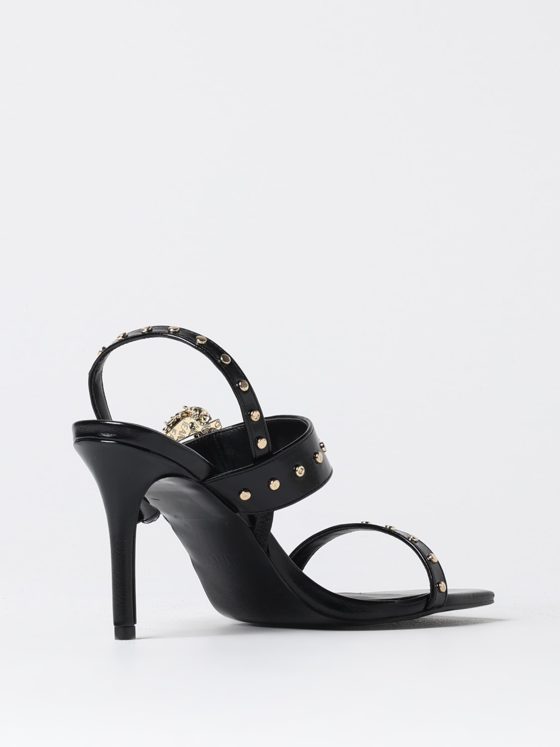 VERSACE JEANS COUTURE HEELED SANDALS: Heeled sandals woman Versace Jeans Couture, Black - Img 3