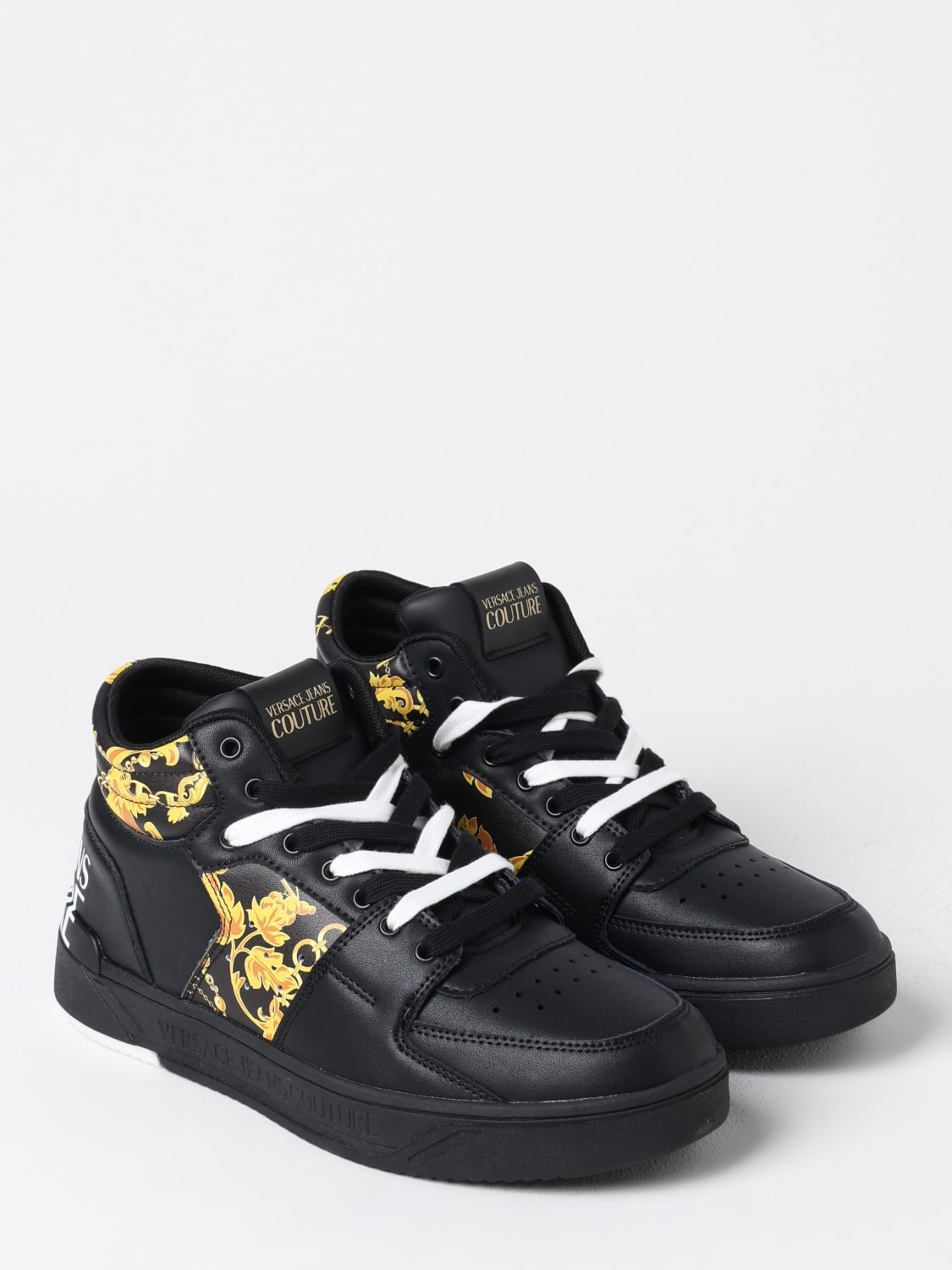 VERSACE JEANS COUTURE SNEAKERS: Sneakers Baroque Versace Jeans Couture in pelle sintetica , Nero - Img 2