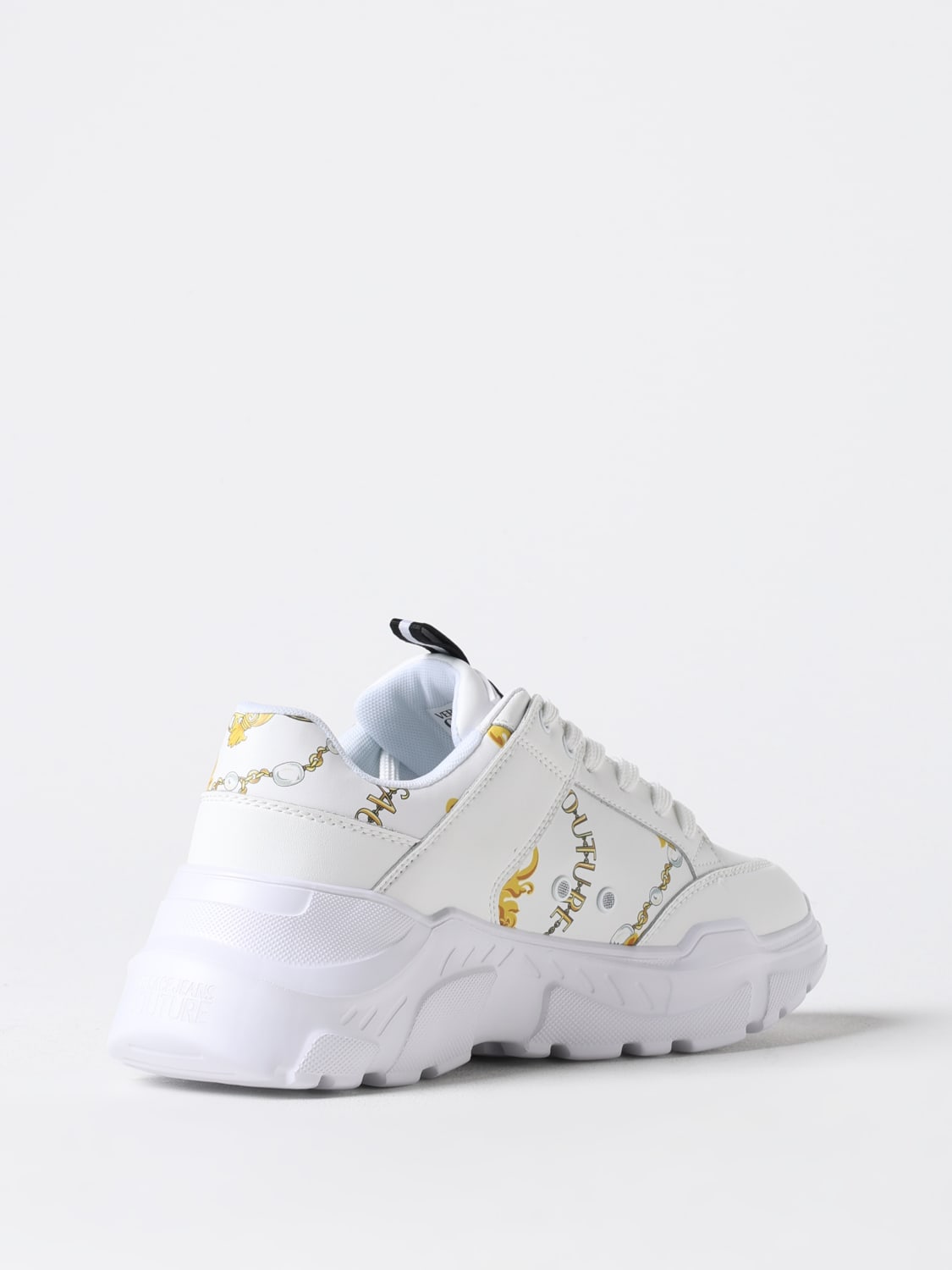 VERSACE JEANS COUTURE SNEAKERS: Sneakers Baroque Versace Jeans Couture in pelle sintetica , Bianco - Img 3