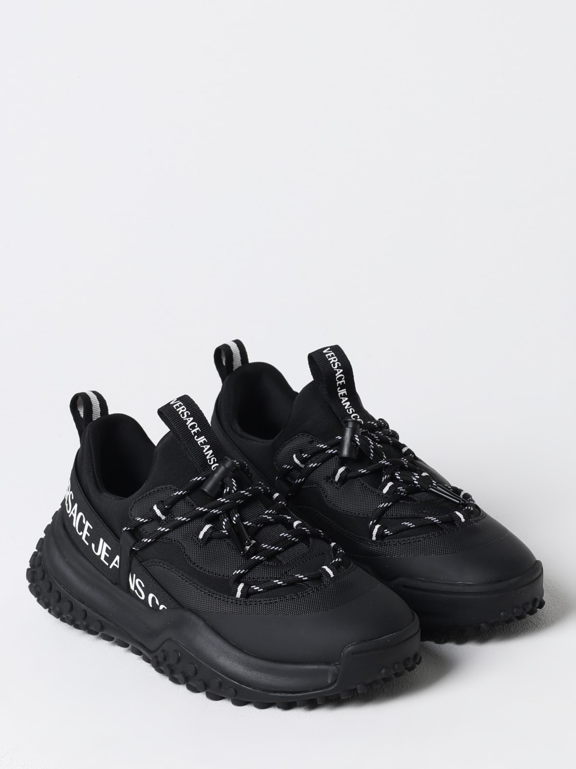 VERSACE JEANS COUTURE SNEAKERS: Sneakers Versace Jeans Couture in mesh e gomma, Nero - Img 2