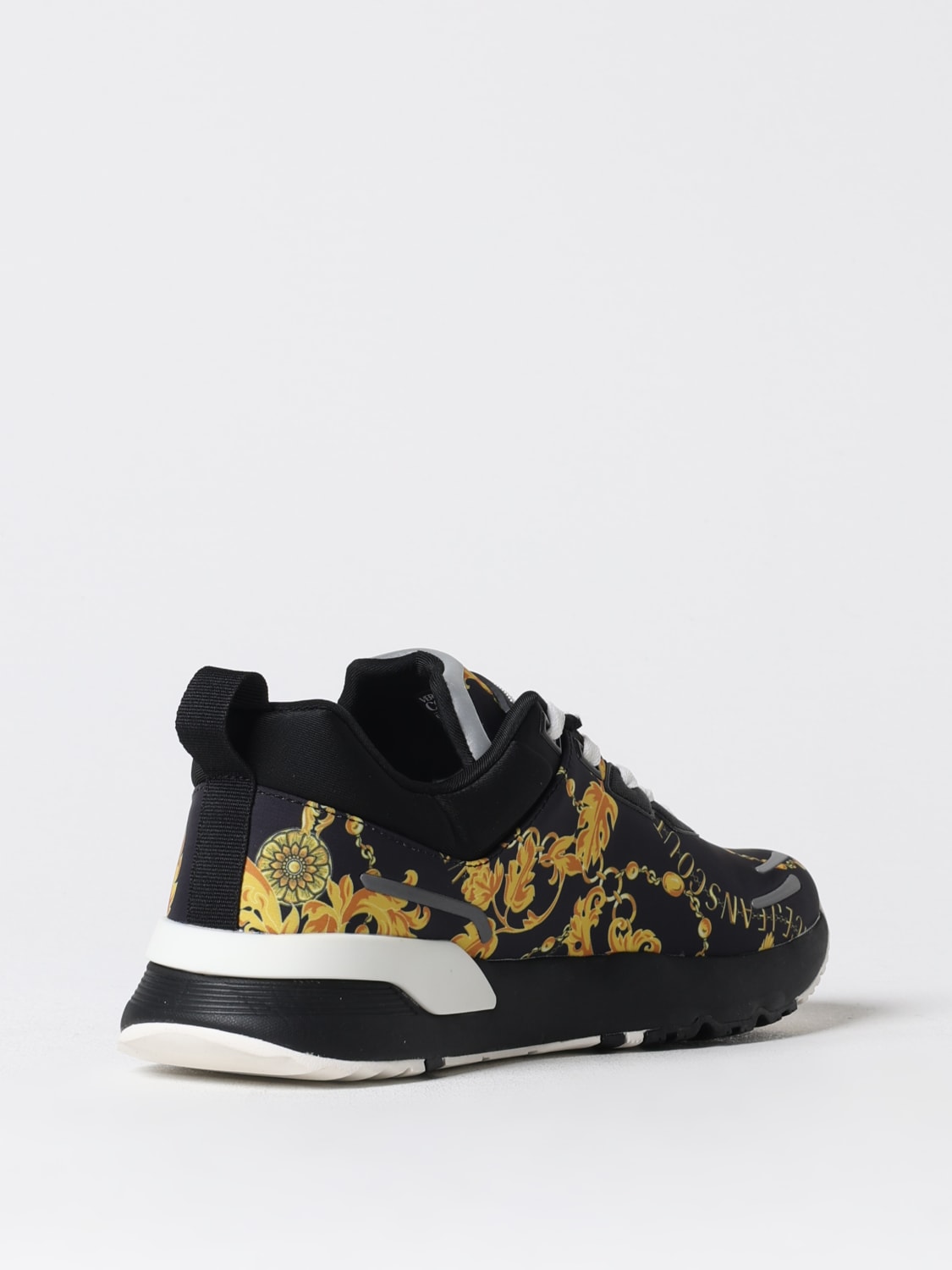 VERSACE JEANS COUTURE SNEAKERS: Sneakers Baroque Versace Jeans Couture in nylon , Nero - Img 3