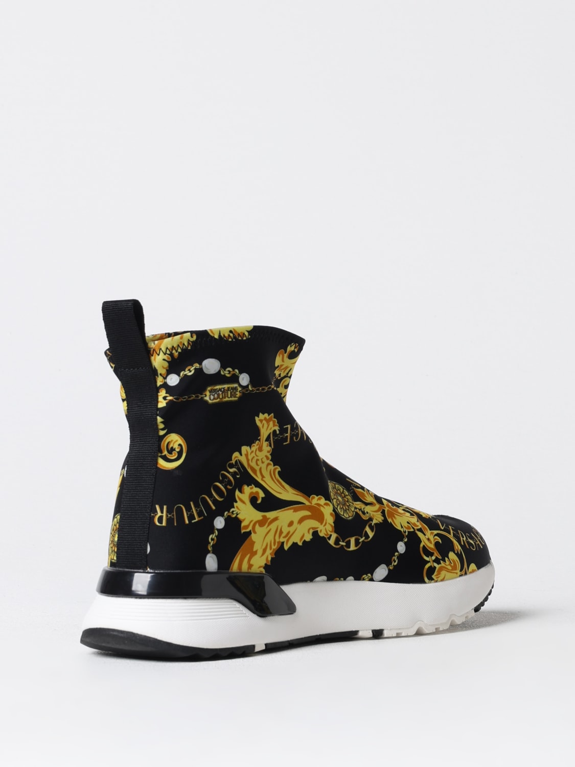 VERSACE JEANS COUTURE SNEAKERS: Sneakers Baroque Versace Jeans Couture in nylon , Nero - Img 3