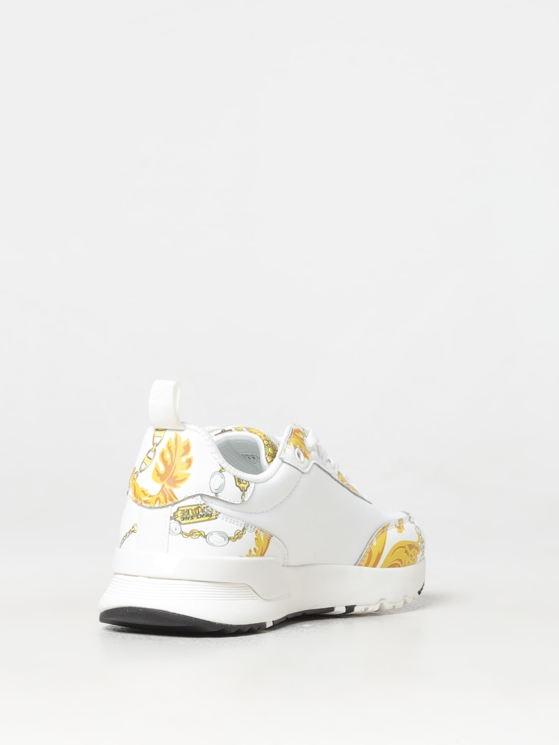 VERSACE JEANS COUTURE SNEAKERS: Sneakers Baroque Versace Jeans Couture in pelle sintetica e nylon , Bianco - Img 3