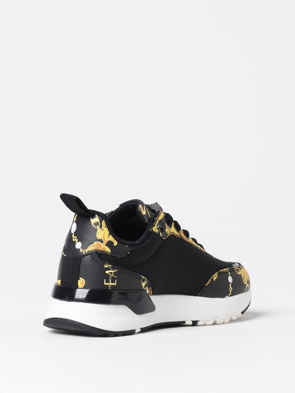 VERSACE JEANS COUTURE SNEAKERS: Sneakers Baroque Versace Jeans Couture in pelle sintetica e nylon , Nero - Img 3