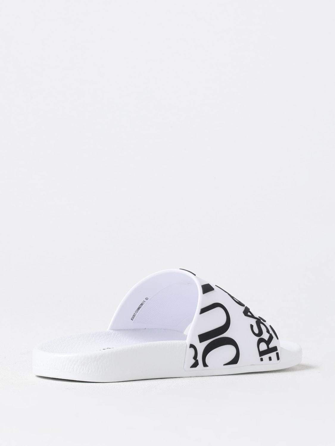 VERSACE JEANS COUTURE FLAT SANDALS: Flat sandals woman Versace Jeans Couture, White - Img 3