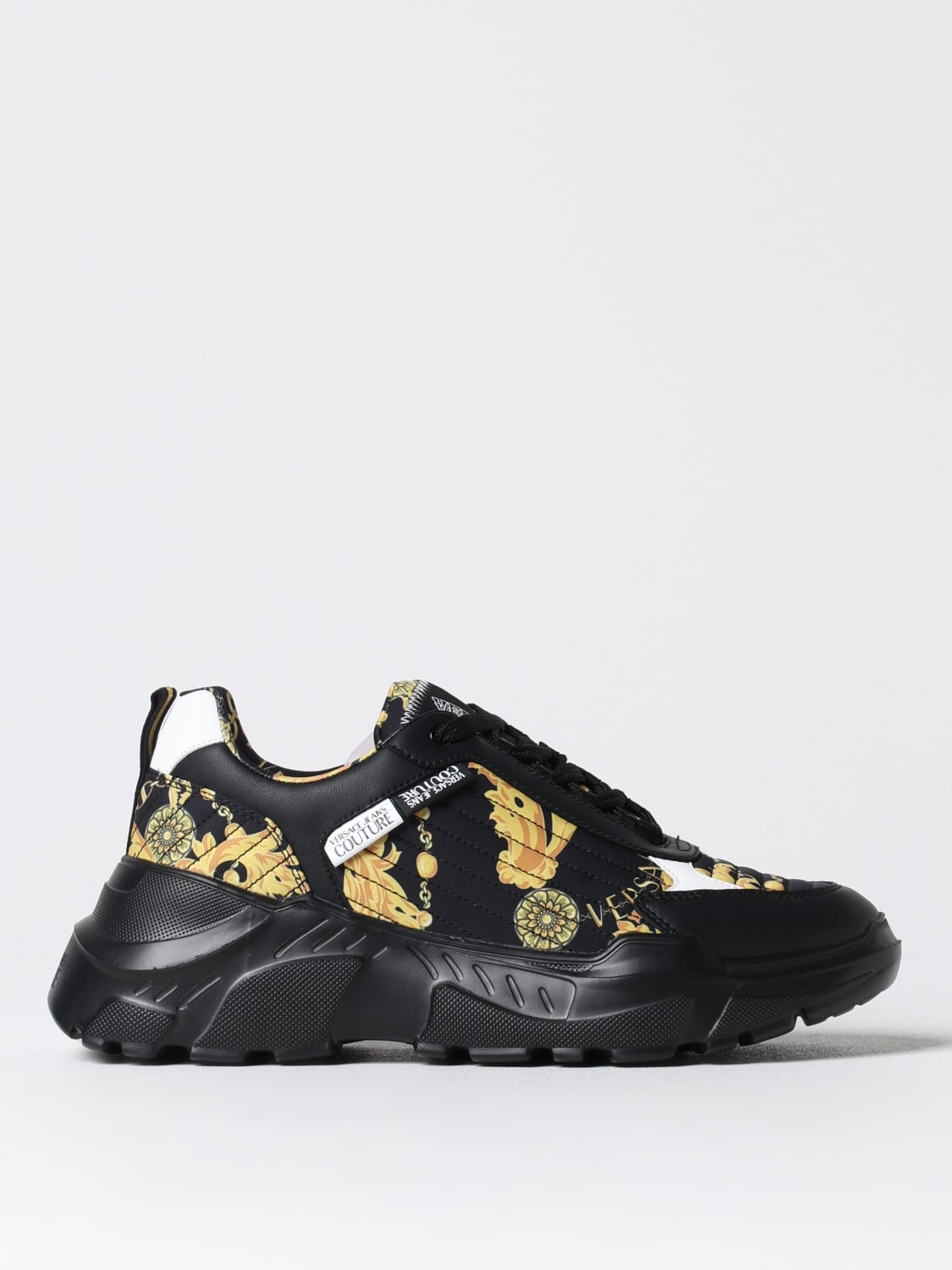 Giglio Sneakers Baroque Versace Jeans Couture in pelle sintetica e nylon trapuntato