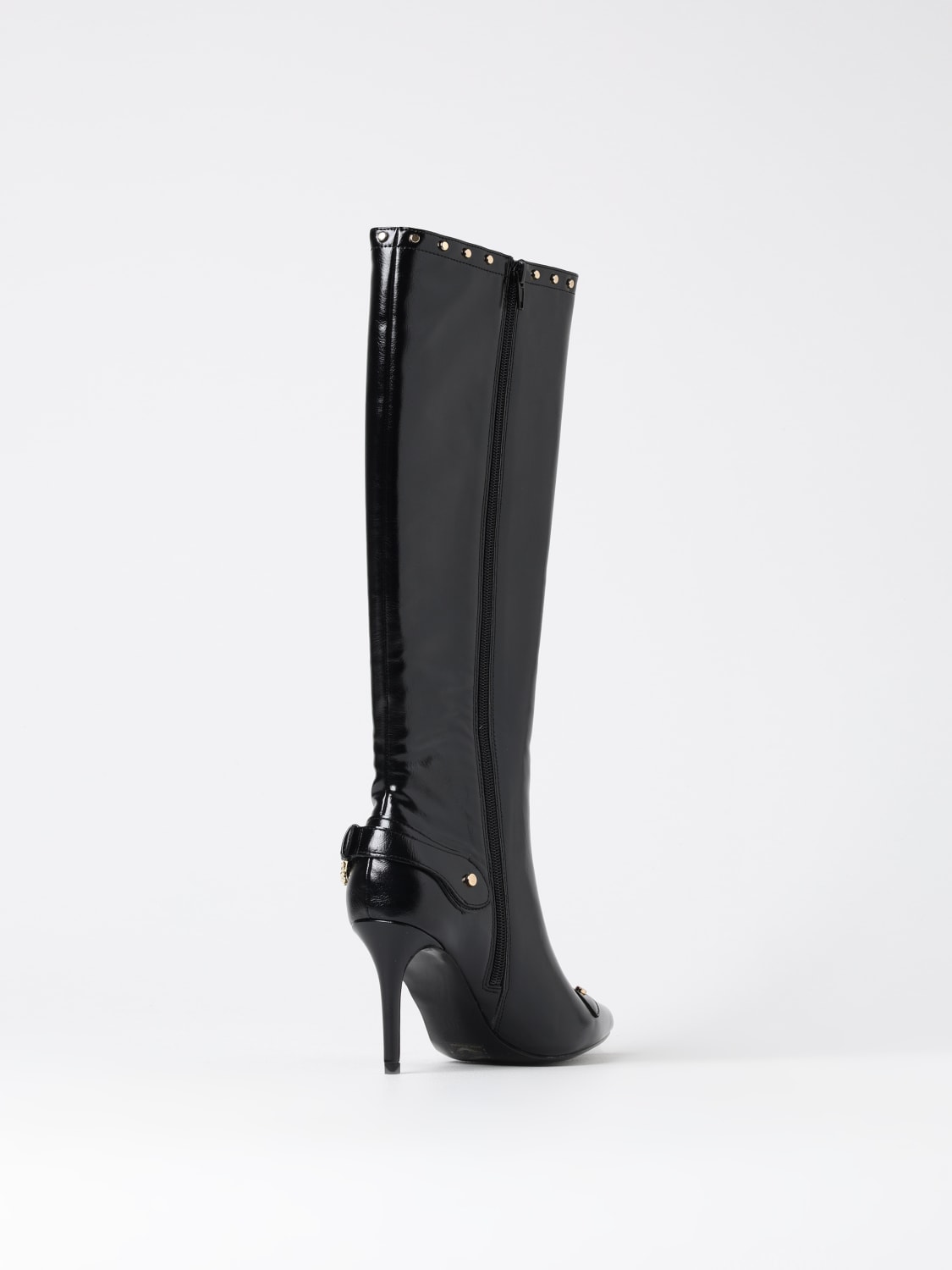 VERSACE JEANS COUTURE FLAT ANKLE BOOTS: Flat ankle boots woman Versace Jeans Couture, Black - Img 3