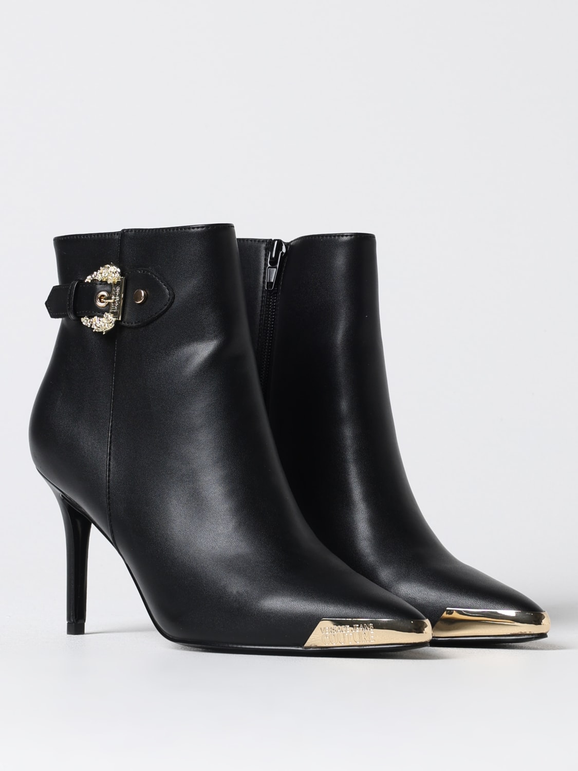 VERSACE JEANS COUTURE BOTINES PLANOS: Botines planos mujer Versace Jeans Couture, Negro - Img 2