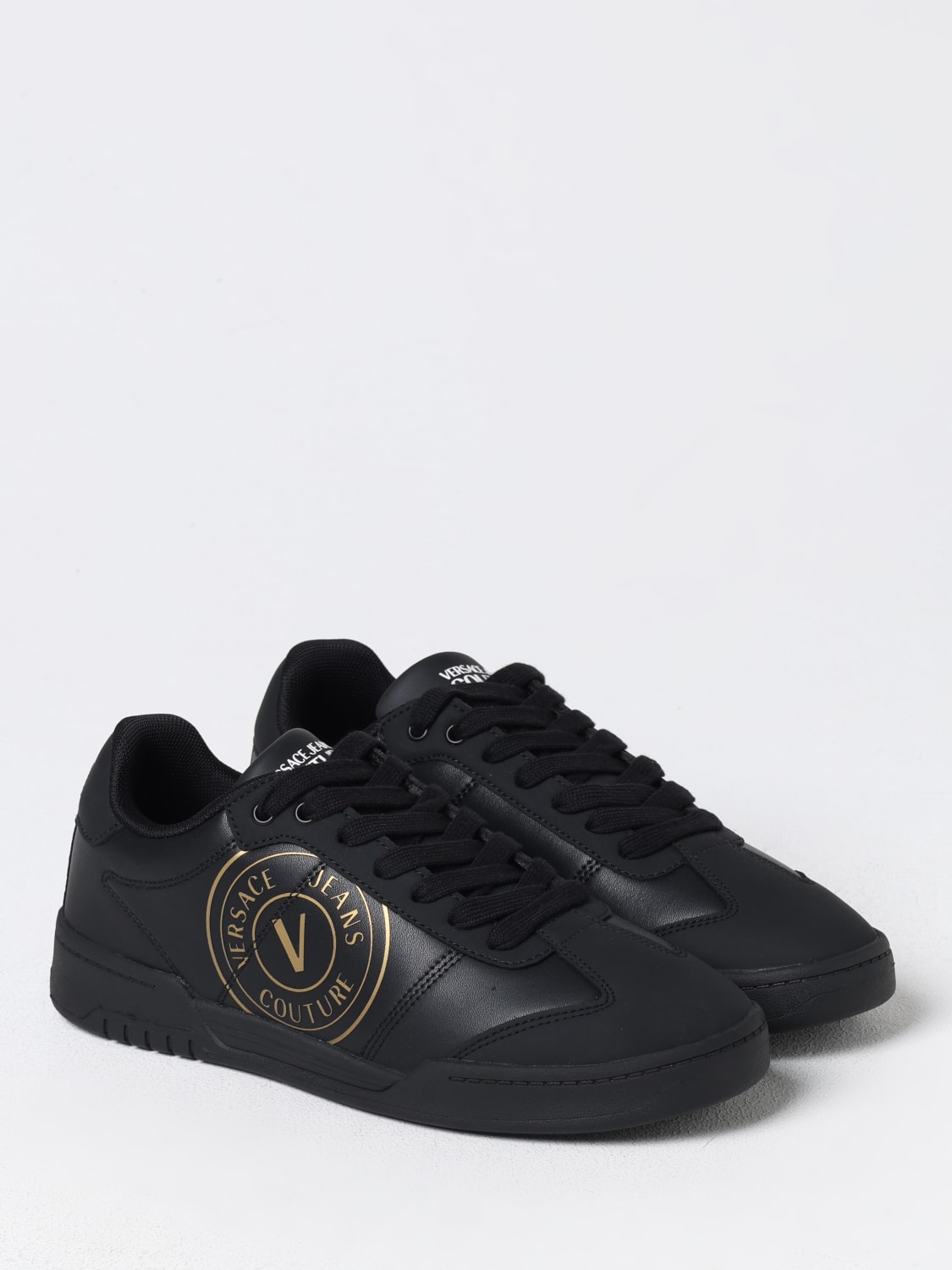 VERSACE JEANS COUTURE SNEAKERS: Sneakers Versace Jeans Couture in pelle sintetica , Nero - Img 2