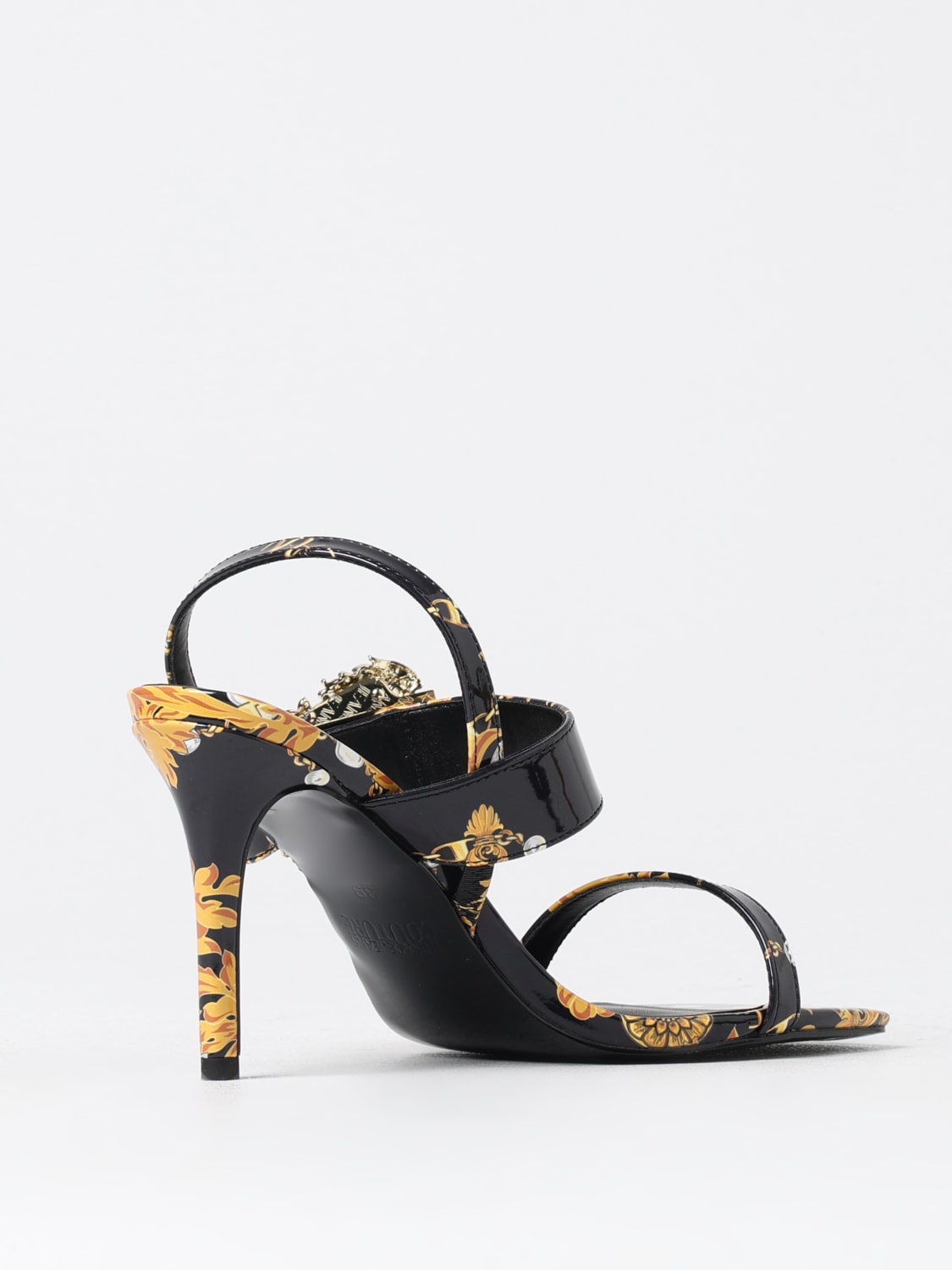 VERSACE JEANS COUTURE HEELED SANDALS: Heeled sandals woman Versace Jeans Couture, Black - Img 3