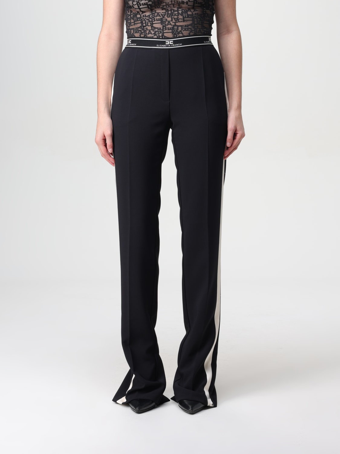 ELISABETTA FRANCHI PANTS: Pants woman Elisabetta Franchi, Black - Img 1