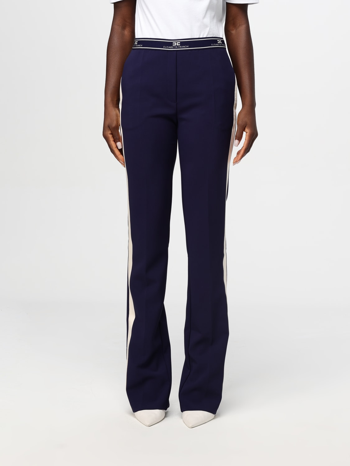 ELISABETTA FRANCHI PANTS: Pants woman Elisabetta Franchi, Blue - Img 1