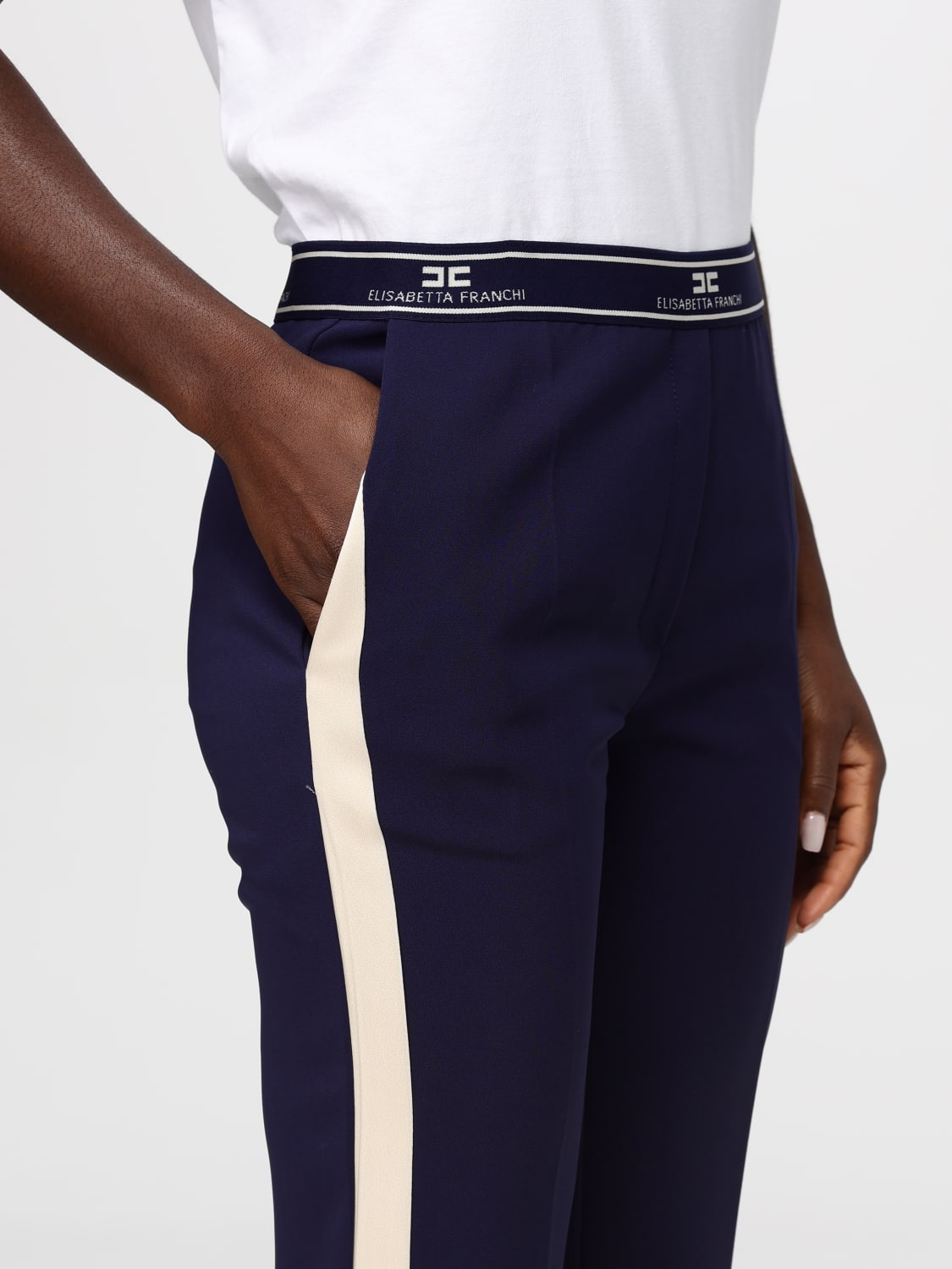 ELISABETTA FRANCHI PANTS: Pants woman Elisabetta Franchi, Blue - Img 3