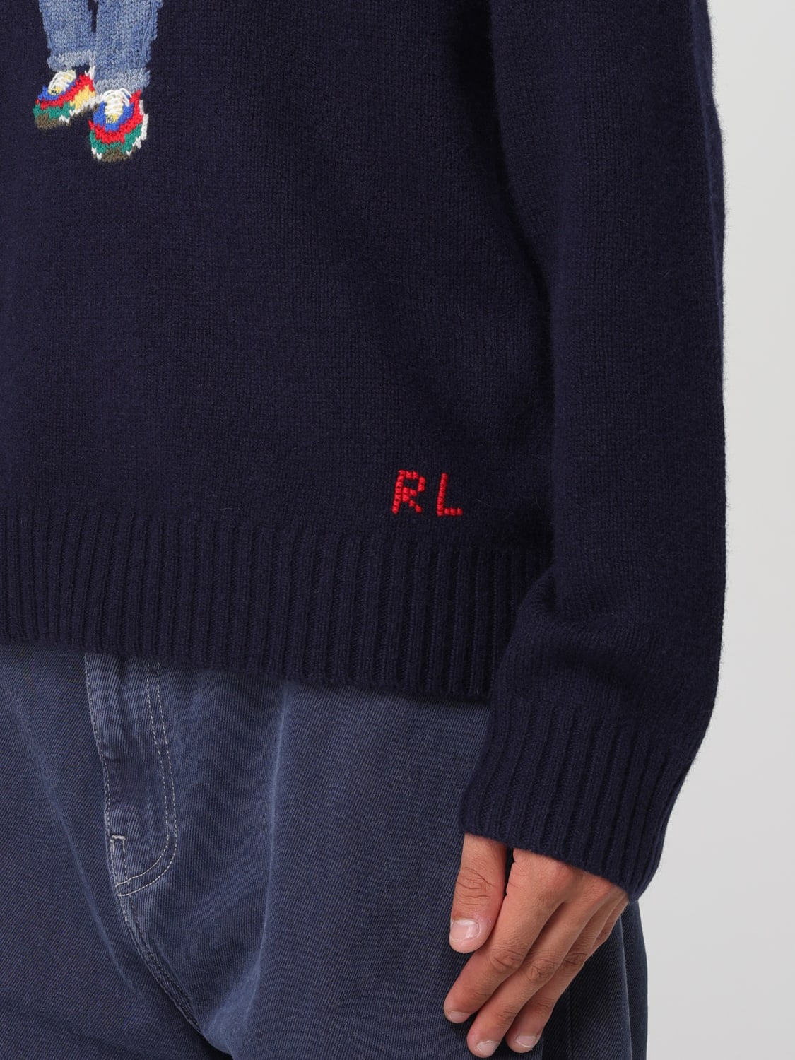 POLO RALPH LAUREN SWEATER: Sweater men Polo Ralph Lauren, Blue - Img 3