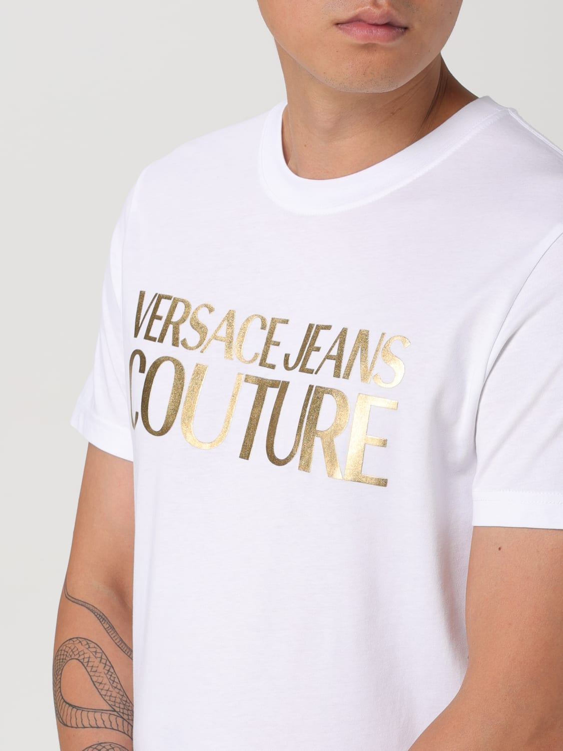 VERSACE JEANS COUTURE T-SHIRT: T-shirt homme Versace Jeans Couture, Blanc - Img 3