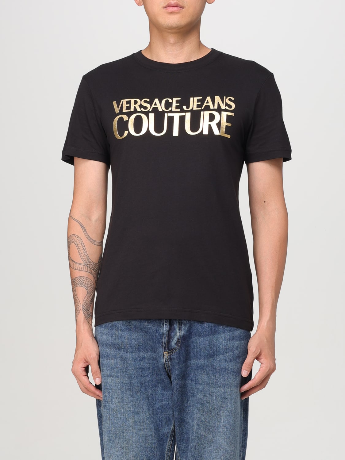 VERSACE JEANS COUTURE CAMISETA: Camiseta hombre Versace Jeans Couture, Negro - Img 1