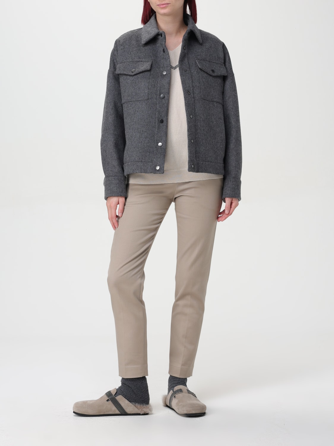 BRUNELLO CUCINELLI: Jacket woman - Grey | Brunello Cucinelli